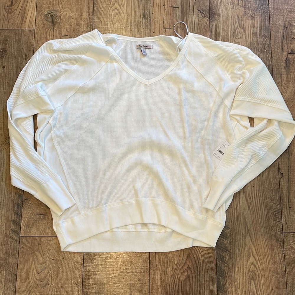Free People Santa Clara thermal NWT - size large- color is alabaster (cream)